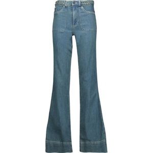 ALICE & OLIVIA Juno Wide Leg Braided Belt Jeans